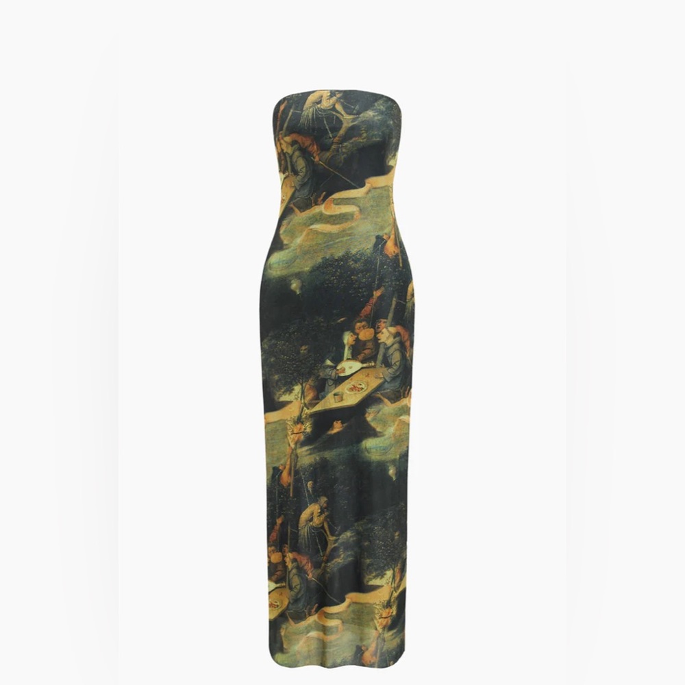 Renaissance Painting Strapless Dress